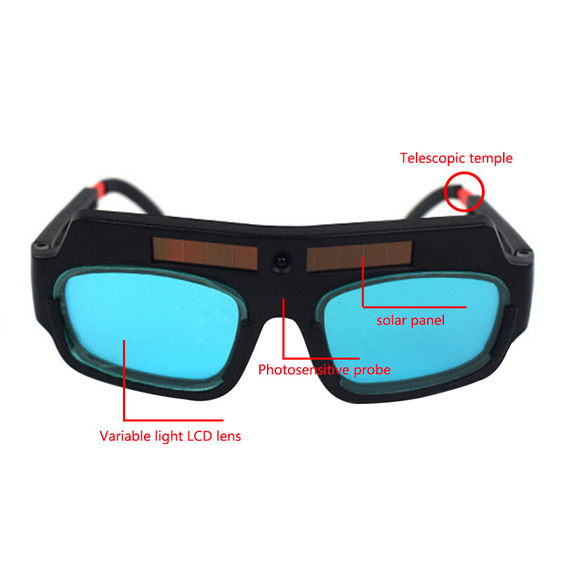Automatic Dimming Welding Glasses Solar Welding Glasses Anti-Glare Goggles Argon Arc Welding Glasses