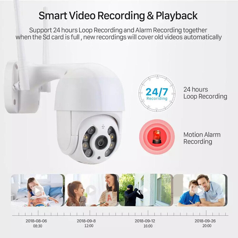 Kamera IP Luar Ruangan Asli 5MP AI Deteksi Manusia Audio Nirkabel Keamanan CCTV Video Kamera Pengintai Kamera Wifi
