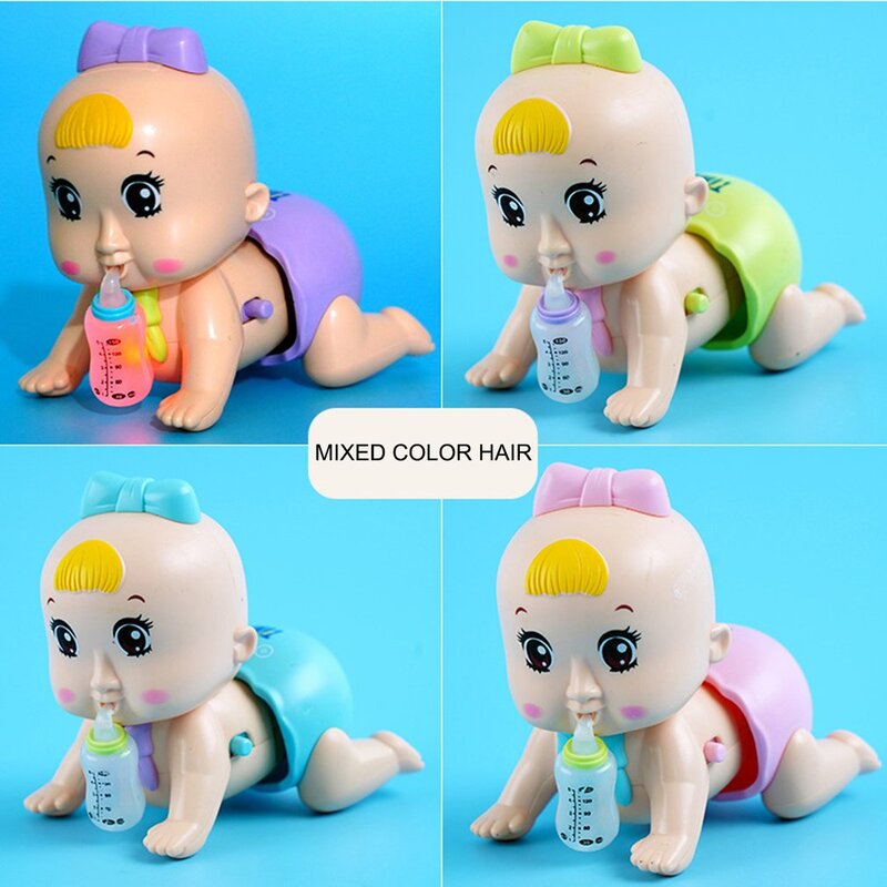 Electric Baby Doll Singing Crawling Light Up Early Education Enlightenment Learning Baby Toy Girl Toy 0-3 Years Newborn Gift
