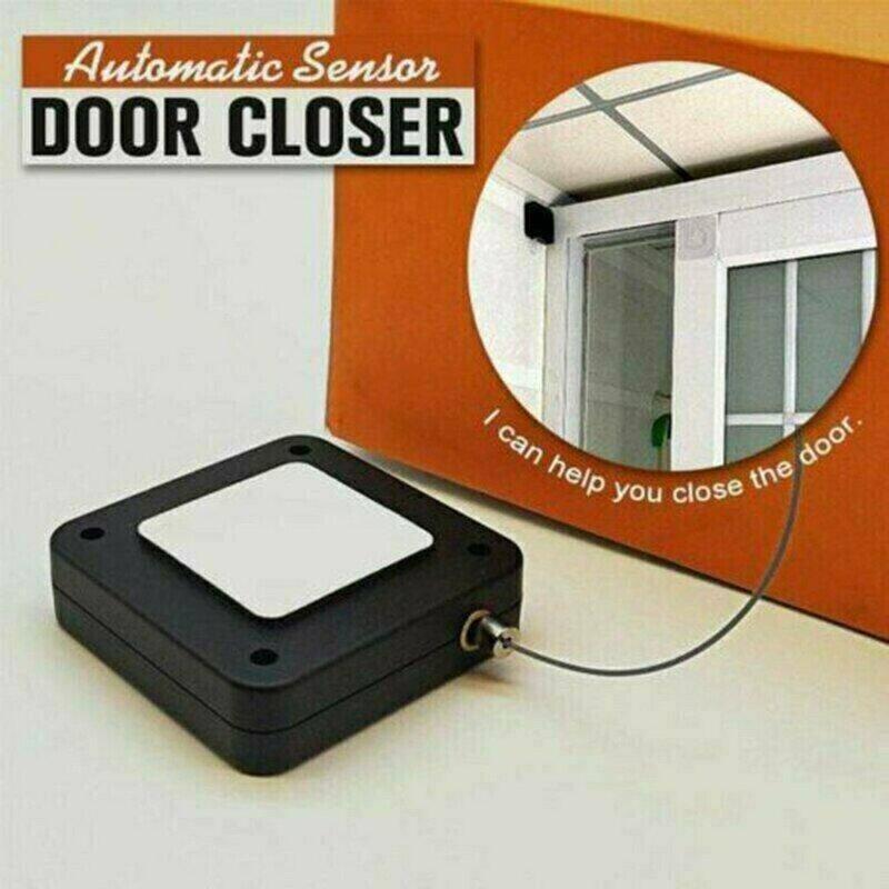 Multi Function Punching Free Black Door Closer Household Balcony Restaurant Automatic Rebound Door Closer