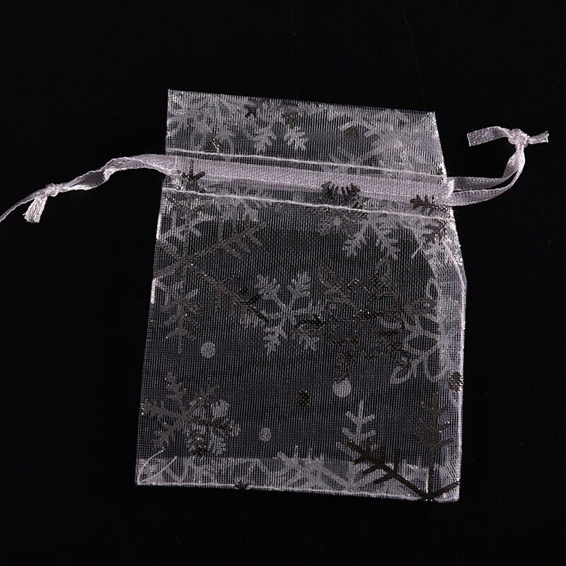 Pochette en Organza blanche pour bijoux, 100 pièces, 7x9 Cm, sac cadeau pour cadeaux de mariage