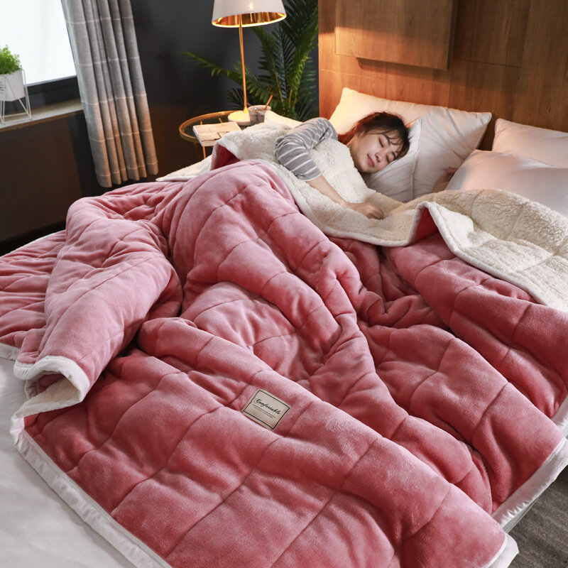 Claroom Dropshipping Super Warme Decke Luxus Dicke Decken Für Betten Fleece Decken und Wirft Winter Erwachsene Bett Abdeckung UX49 #