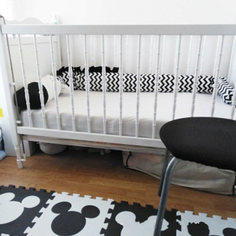 Baby Crib Bed Bumper Cotton Cartoon Zebra Bumpers Infant Bedding Pillows Children Cradle Bed Soft Cushion Newborn Bedroom Decor