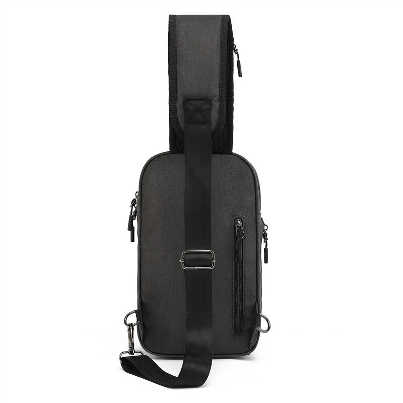 Bolso de hombro con carga USB para hombre, bandolera de pecho antirrobo, bolso de viaje impermeable, novedad