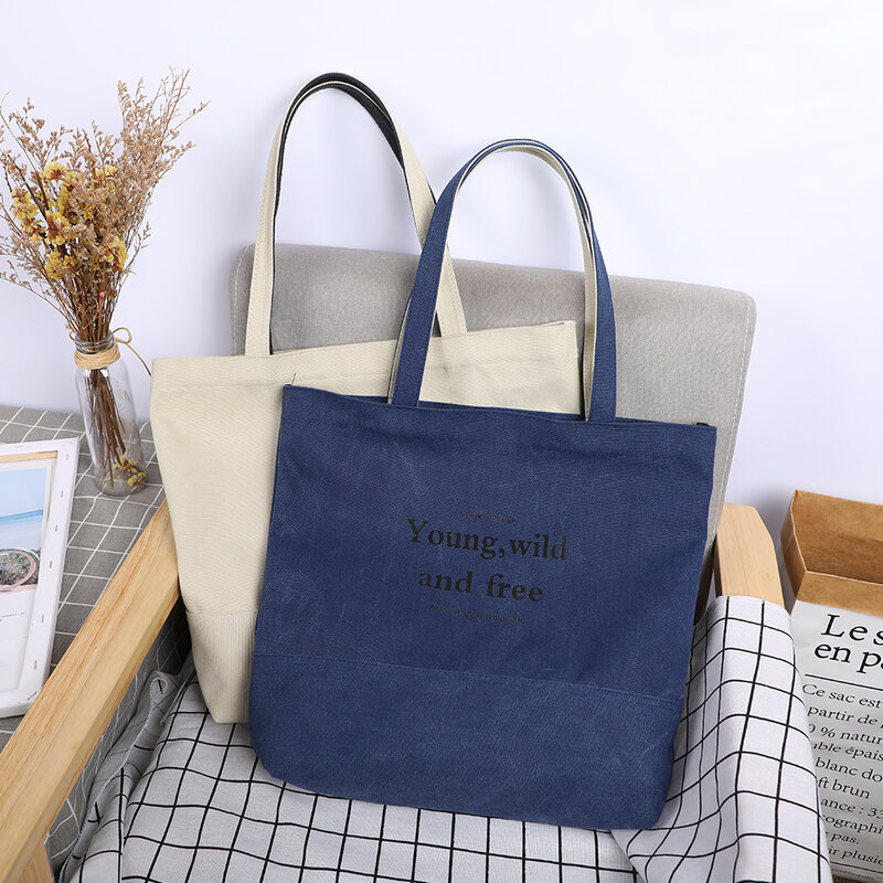 SenkeyStyle – sacs de Shopping pour femmes, fourre-tout en toile de qualité, sac à main décontracté à bandoulière, sac de Shopping léger et écologique