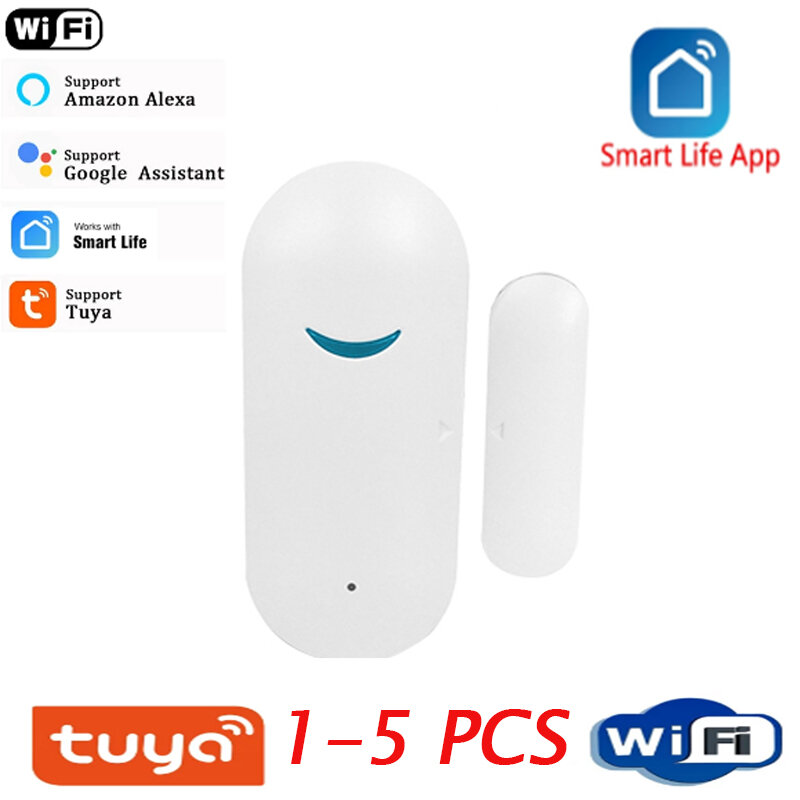 Tuya Smart WiFi датчик для двери дверь открытой/закрытый детекторы переключатель окна датчик Smart Home приложение Smart Life предупреждение системы безоп...
