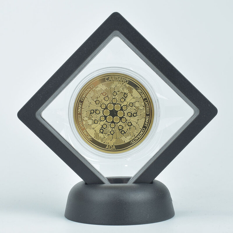 Moneta calda del metallo di commemorazione del metallo della crittografia della moneta di Cardano ADA del regalo caldo con il supporto di mostra