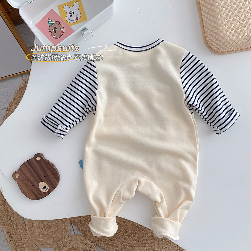 Desenhos animados recém-nascidos roupas menina macacão primavera & outono bebê menino roupas de algodão manga longa roupas de bebê meninos macacão 3-18 meses