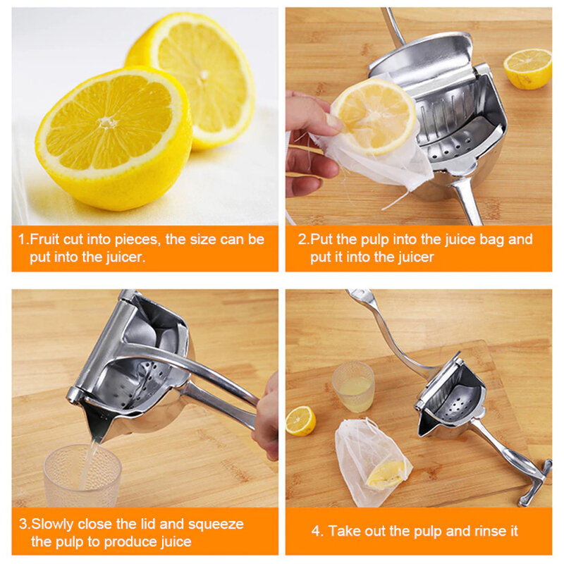 Blender Portabel Jeruk Lemon Juicer Manual Ekstraktor Buah Pemeras Tangan Aluminium Mesin Tekan Genggam Licuadora Portatil