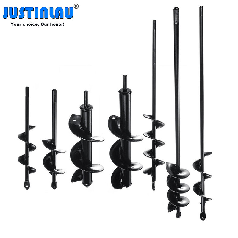 7 Sizes Garden Auger Drill Bit Tool Spiral Hole Digger Ground Drill Earth Drill For Seed Planting Gardening Fence Flower Planter