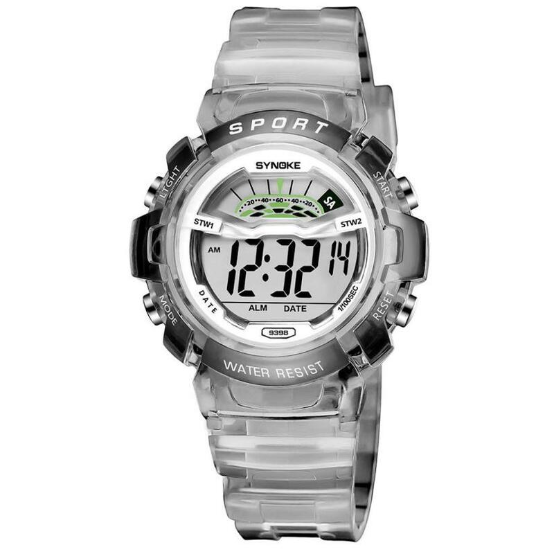 SYNOKE Kinder Uhren Wasserdicht Leucht Bunte Digitale Uhr Alarm Sport Student Kinder Uhren Jungen Mädchen Geschenke Reloj
