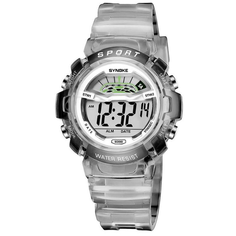 Synoke Kleurrijke Kinderen Horloges Sport Horloge Waterdicht Lichtgevende Kids Digitale Horloge Alarm Jongens Meisjes Geschenken Student Horloge