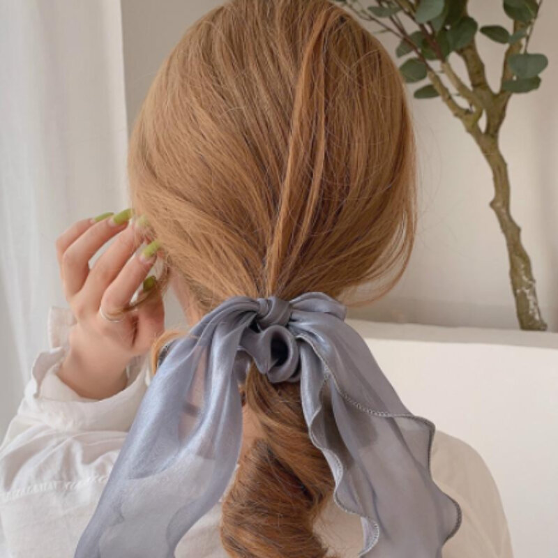 Large Intestine Bowknot Hair Bands for Women Girls Headwear hair band ropes Headdress Scrunchie Ponytail Holder Hair Accessories