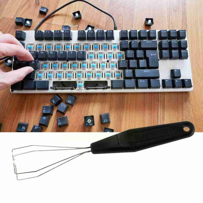 Removedor com keycap e teclado, removedor com descarga de aço, limpador, estoque mecânico, ajuda para o iniciante de poeira de teclado em n5v8