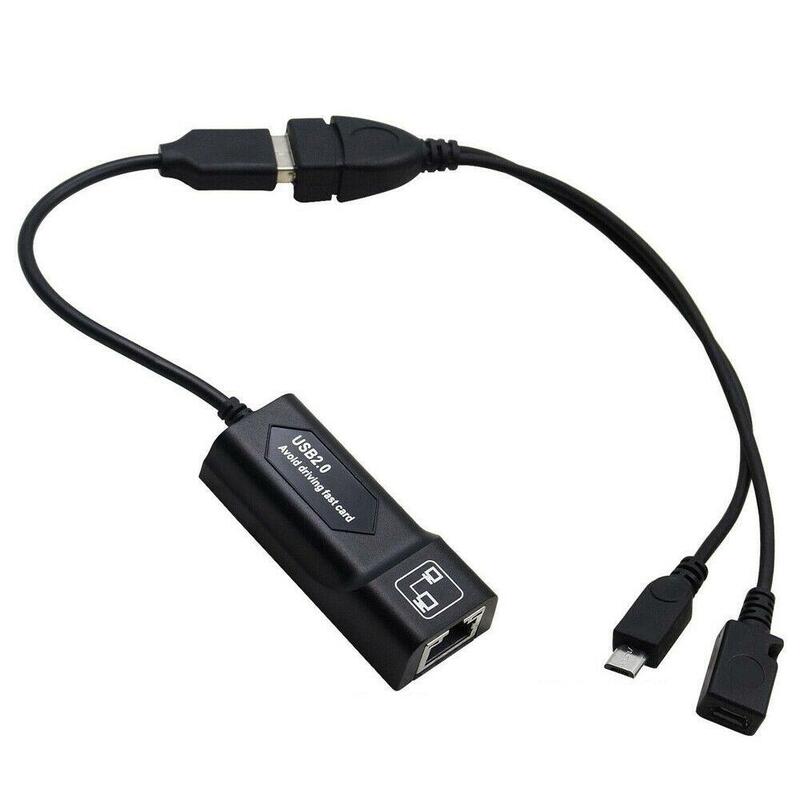 USB 2.0 Đến RJ45 Đệm Giảm LAN Ethernet Adapter Cho Lửa TV 3 / TV Stick Gen 2 Mạng bộ Chuyển Đổi Usb Lan Cắm + Chơi