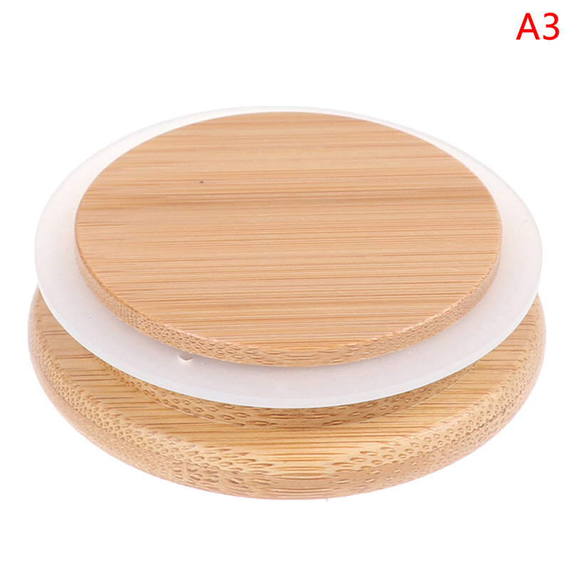 1Pc Bamboe Klei Tank Opslagtank Cover Drinkbeker Cover Herbruikbare Afdichting Ring Grenen Cover Glas Tank Keramische Cup cover