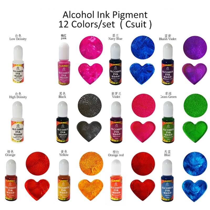 6/12 cores cola epoxy pigmento líquido corante tinta difusão resina jóias diy fazendo artesanato acessório