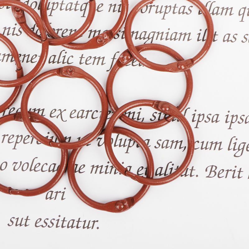 10 sztuk metalowy luźny liść pierścień do spinania książki obręcze DIY albumy szkolne materiały biurowe Craft