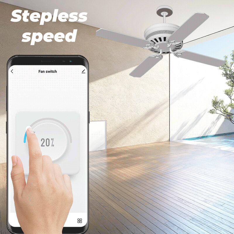 Tuya-interruptor inteligente de velocidade para ventilador, wi-fi, 3 vias, controle de temporizador, compatível com tuya smart life, app, alexa, google home, 1 a 5 unidades