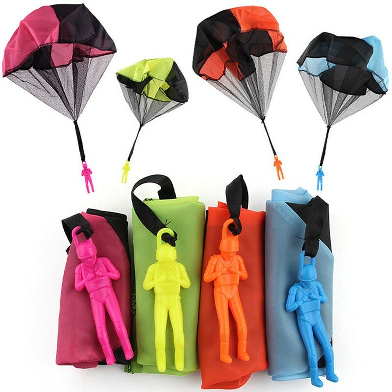 1Pc Hand Gooi Soldaat Parachute Speelgoed Indoor Outdoor Games Voor Kinderen Mini Soldaat Parachute Fun Sport Educatief Speelgoed Geschenken jongen