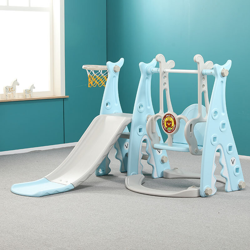 Toboganes y columpio para casa interior de niños, juguete de combinación de Parque de Atracciones grande, 3 en 1