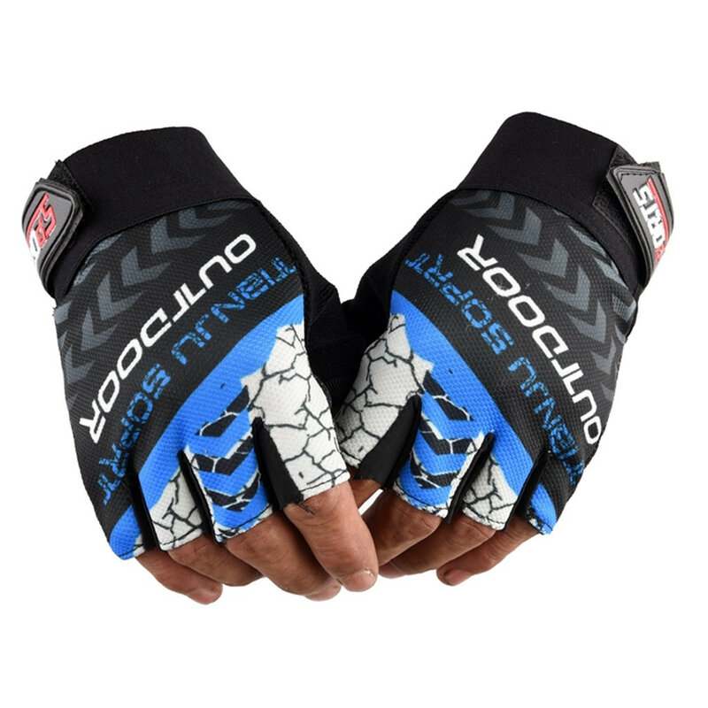Men's and women's outdoor sports cycling fingerless gloves tight-fitting non-slip shock-absorbing wear-resistant gloves