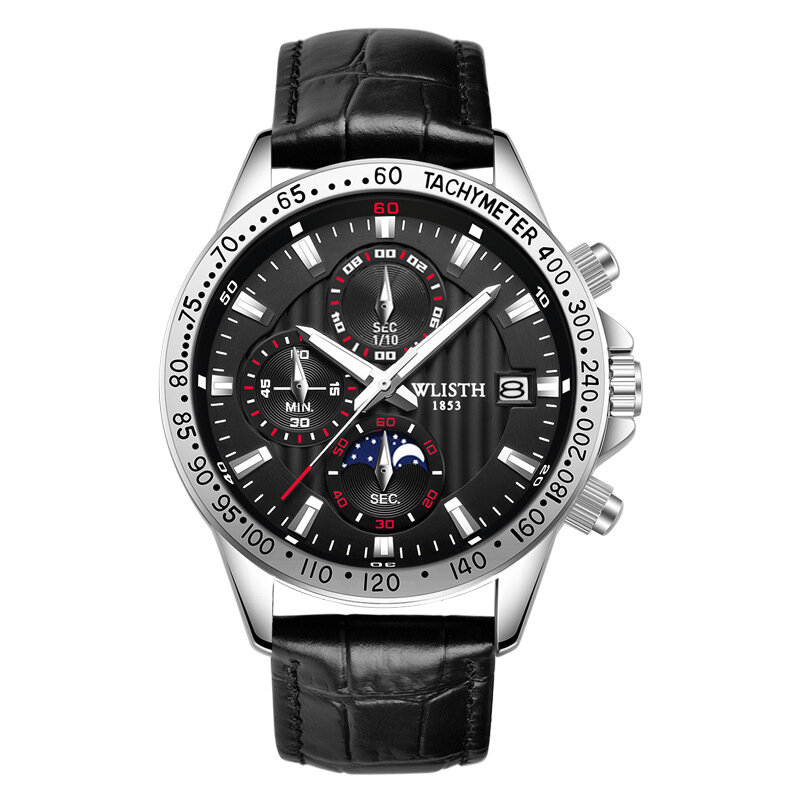 Часы 2021ใหม่ของผู้ชายธุรกิจนาฬิกาสแตนเลสแฟชั่นส่องสว่างปฏิทินเดือนผู้ชายควอตซ์กีฬานาฬิกาส...