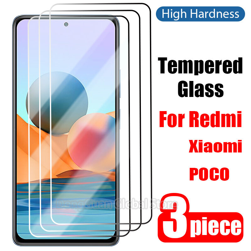 3Pcs Gehard Glas Voor Xiaomi 10T Lite Pro 9 Screen Protector Voor Redmi K30 Note10 9 Poco F2 f3 X3 M2 Pro Cover Glass Film