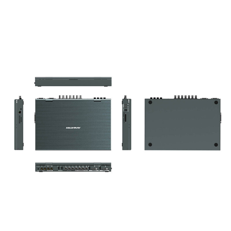 Mélangeur portatif de commutateur vidéo multiformat AVMATRIX PVS0615 avec écran LCD FHD 15.6 pouces entrées 6 canaux