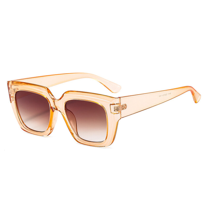 Vinatge Sqaure Frame Sunglasses Women Fashion Cat Eye Oversized Sun Glasses Shades Men Brand Design Driving Glasses Clear Lens