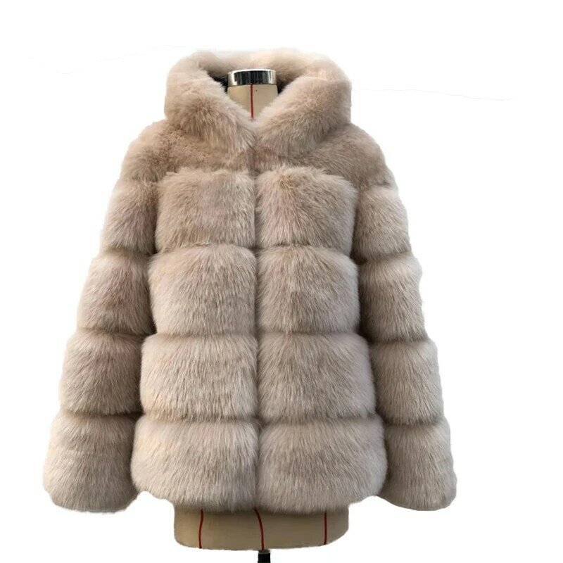 2020 donna di inverno cappotti e giacche faux cappotto di pelliccia di volpe Femminile cappotto di pelliccia di Volpe cappotti e giacche di pelliccia delle donne del rivestimento