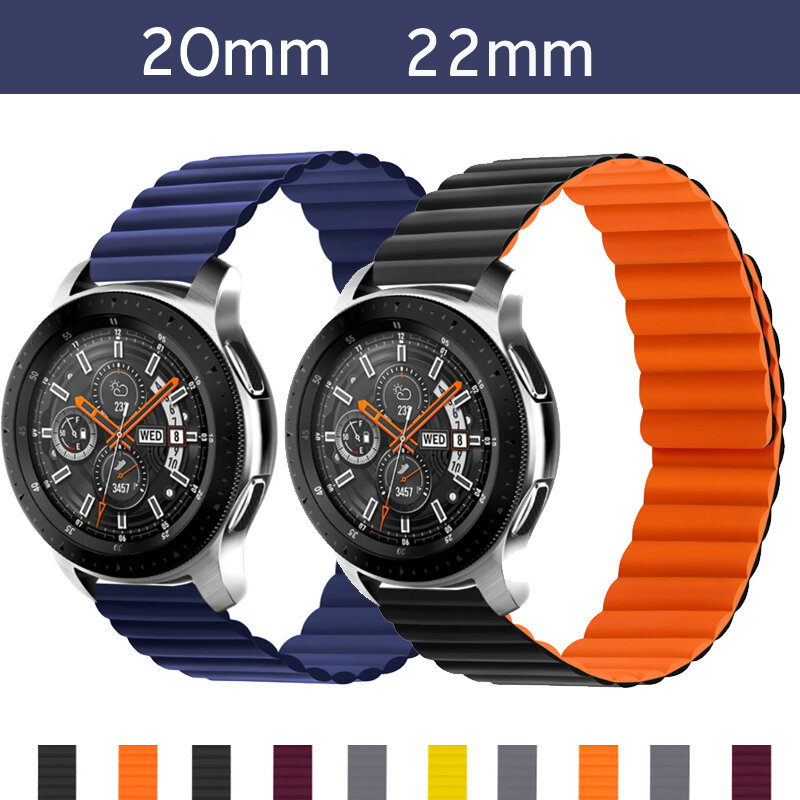 20 мм 22 мм силиконовый ремешок для Galaxy Watch 46 мм 42 мм спортивный ремешок для Samsung Gear S3 Frontier/Classic active 2 Huawei Watch 2