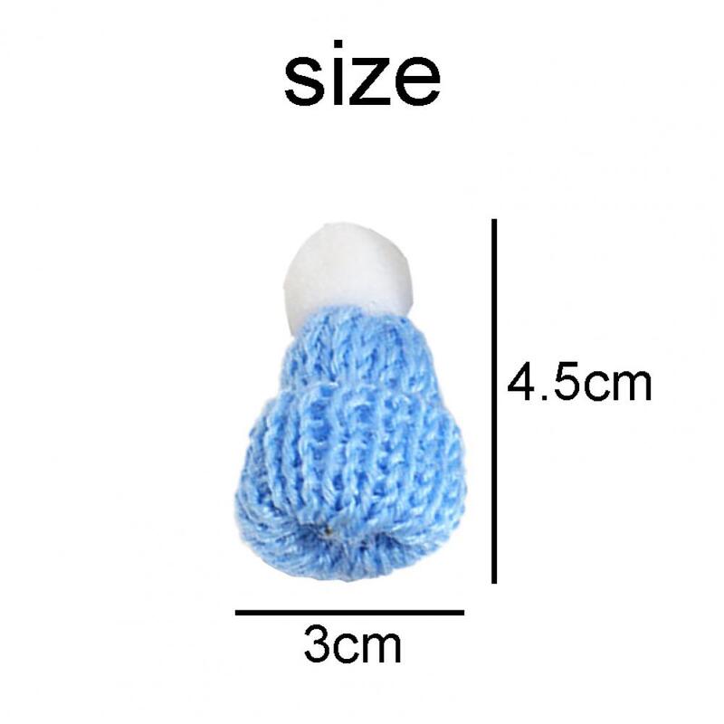 10Pcs Miniature Knitted Hat Scarf Clothing Accessories DIY Craft Doll Ornament