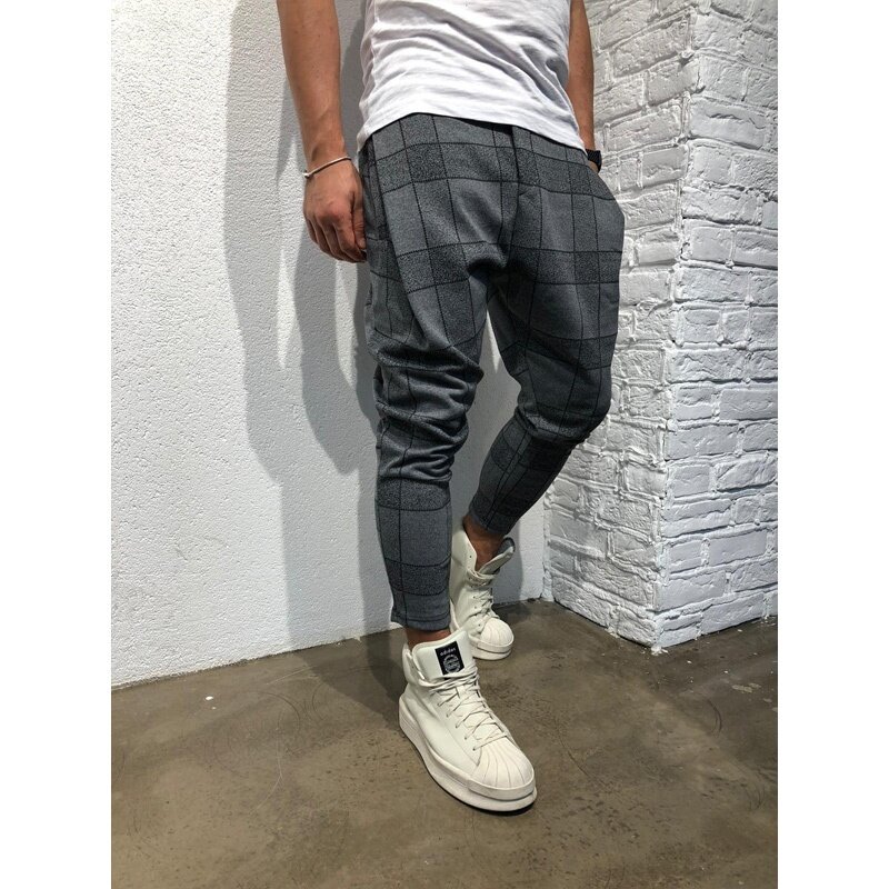 Мужские брюки до щиколотки ZOGAA, повседневные клетчатые штаны в стиле хип-хоп, джоггеры, спортивные брюки, Японская уличная одежда, новинка 2021