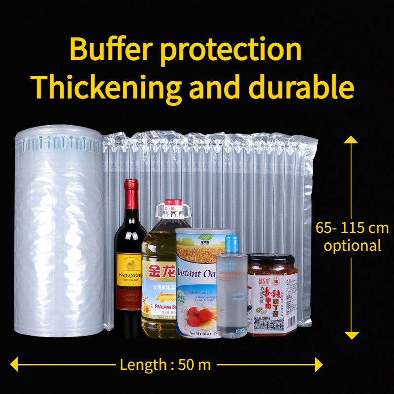 Air column roll bag Shockproof and pressure resistance  Cushioning packaging 1 roll 50 meters Customizable Bubble Wrap