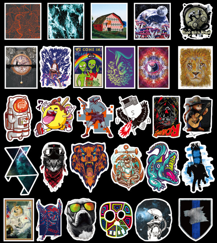 100 buah/Banyak Stiker Populer Kartun Graffiti Decals untuk Snowboard Laptop Bagasi Kulkas Mobil Styling Vinyl Decal Stiker untuk Anak-anak