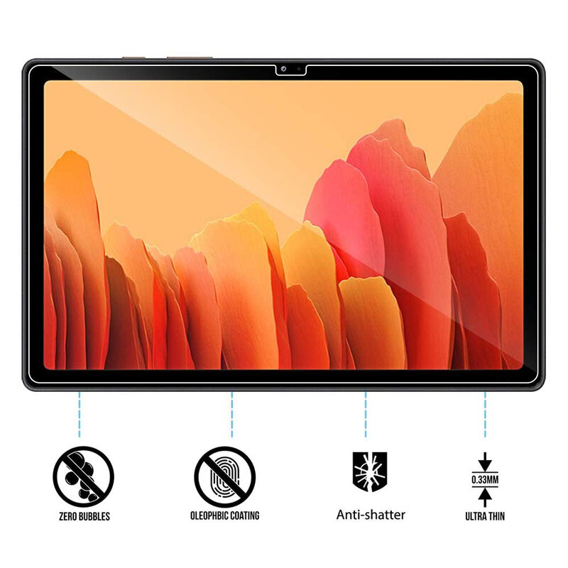 Vetro temperato 9H per Samsung Galaxy Tab A7 10.4 pollici 2020 Tablet pellicola protettiva per schermo SM-T500 T505 T507 pellicola protettiva gratuita