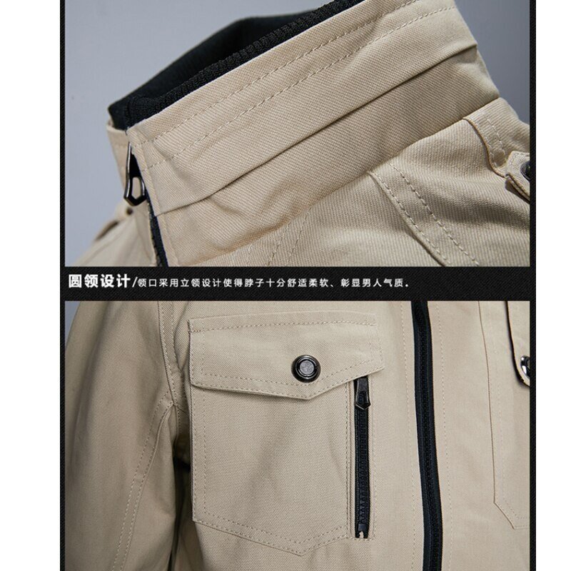 Kurtka wojskowa odzież męska armia taktyczna męska kurtka wiatrówka znosić nowy Casacos Zipper kurtki Cargo Mens