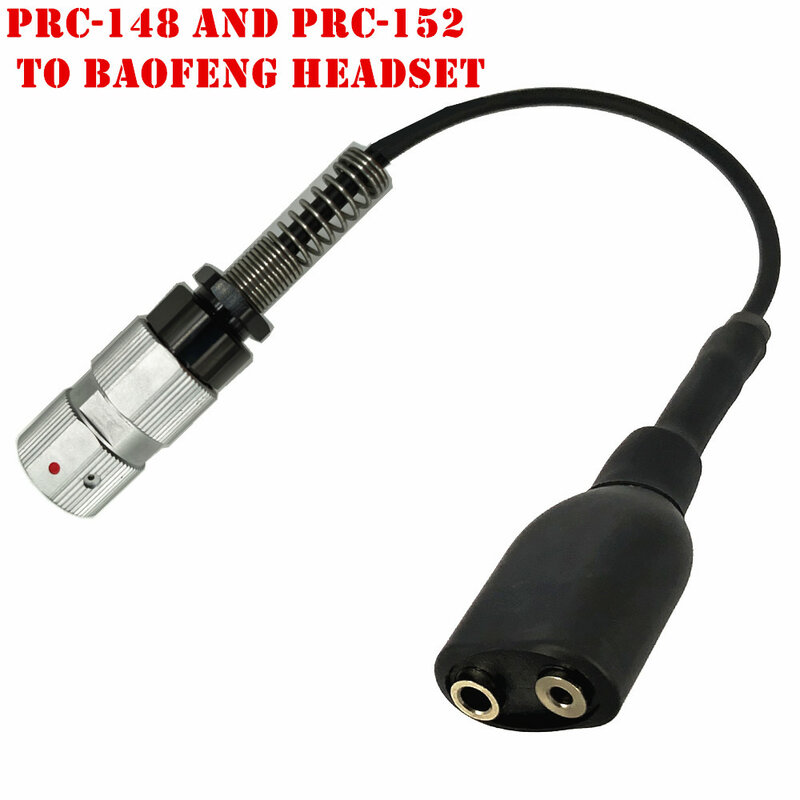PRC-148 PRC-152 6-Pin Ke K Jenis Headset Baofeng 2PIN Headset Taktis Headset Adaptor Adaptor Walkie Talkie 6P-pin untuk 2-Pin