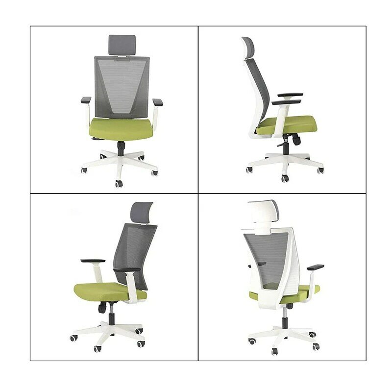 Cadeira giratória, média, de escritório, com braço, para escritório, computador, laranja e preta