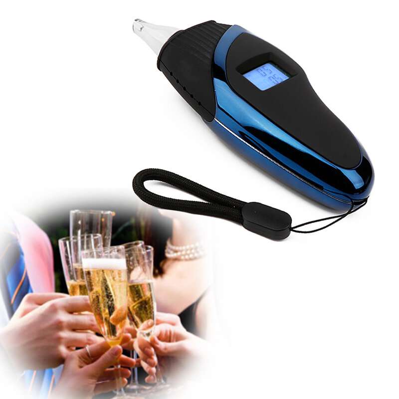 Portable LCD Display Handheld Digital Alcohol Tester With 4 Mouthpieces Alcohol Tester Tool Handheld Alcohol Tester