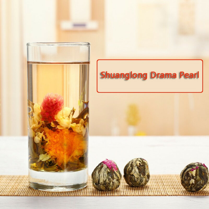 Ремесло для цветочного чая, жасмин, дракон, жемчуг, двойной дракон, опера, вышитый мяч, цветочный чай, Упаковка 250 г