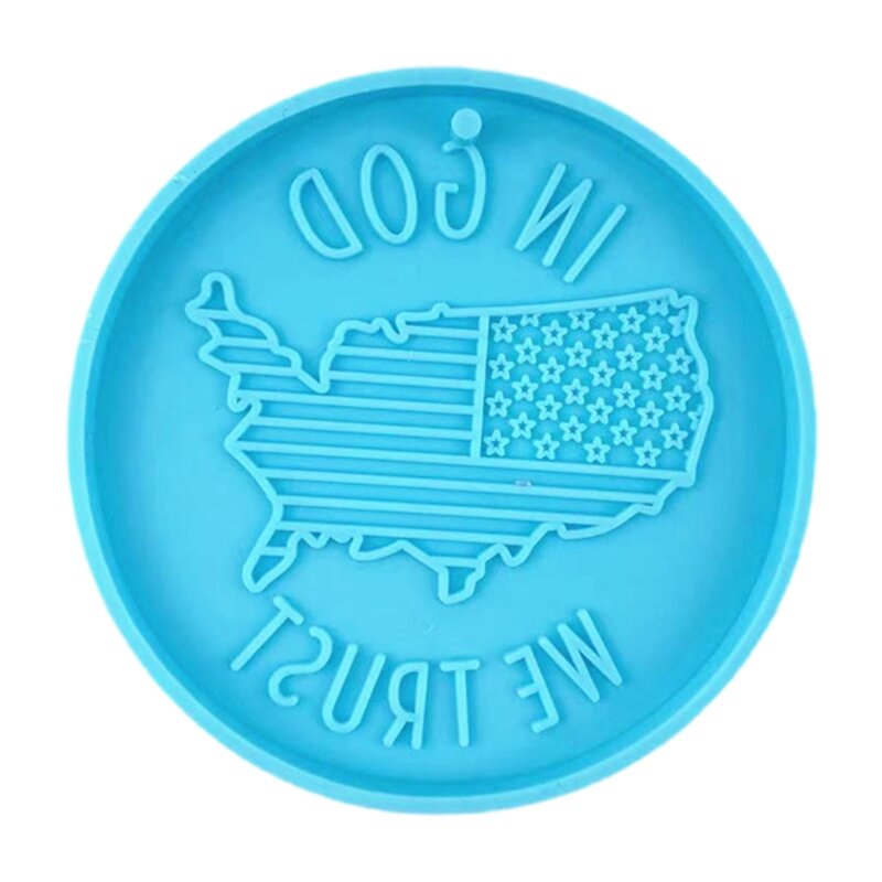 Llavero con diseño de mapa americano, molde de resina Epoxy, colgante de joyería, molde de silicona