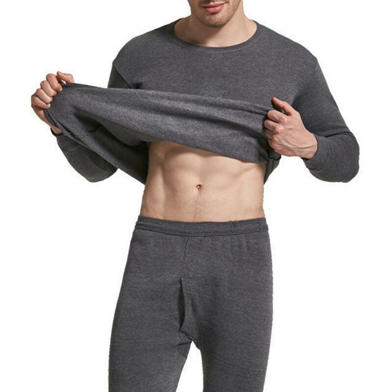 Conjuntos de Pijamas para hombre, ropa de dormir gruesa y cálida, conjunto de ropa interior de invierno, pantalones superiores para dormir