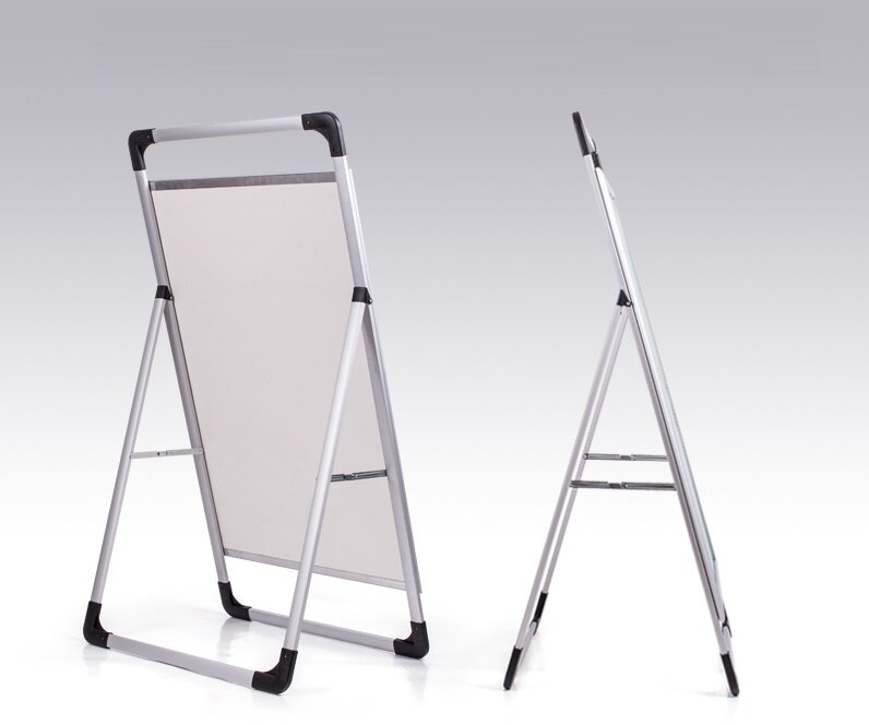 Tablette de présentation publicitaire pliante Portable en alliage d'aluminium