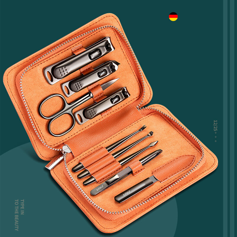 Set Manicure Set tagliaunghie in acciaio inossidabile Set forbici Set Pedicure Kit per la cura delle unghie strumenti per la cura personale per Set regalo per la famiglia