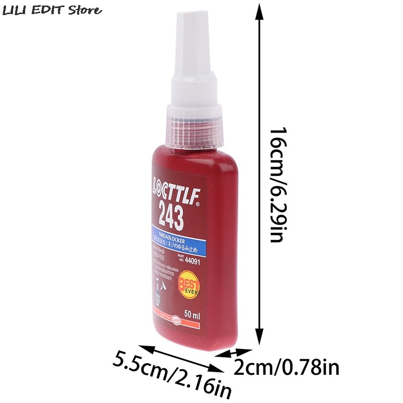 50Ml 243 Lijm Medium Sterkte Threadlocker Anaërobe Lijm Lijm Schroef Lock Lijm Draad Afdichting Anti-Corrosie Draad