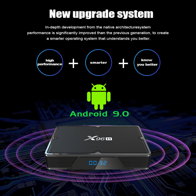 جهاز فك التشفير الخارجي Android 9.0 ، 4 64 جيجابايت ، Allwinner H603 ، wifi ، 1080P ، 6K ، صندوق أفلام HD ، حساب netflix ، مشغل وسائط IPTV