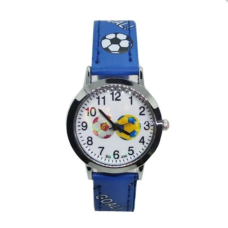 Dropship skórzany pasek silikonowy piłka nożna kwarcowy zegarek dla dzieci chłopcy dziewczęta urodziny zegar na prezent Montre Enfant Relogio Infantil