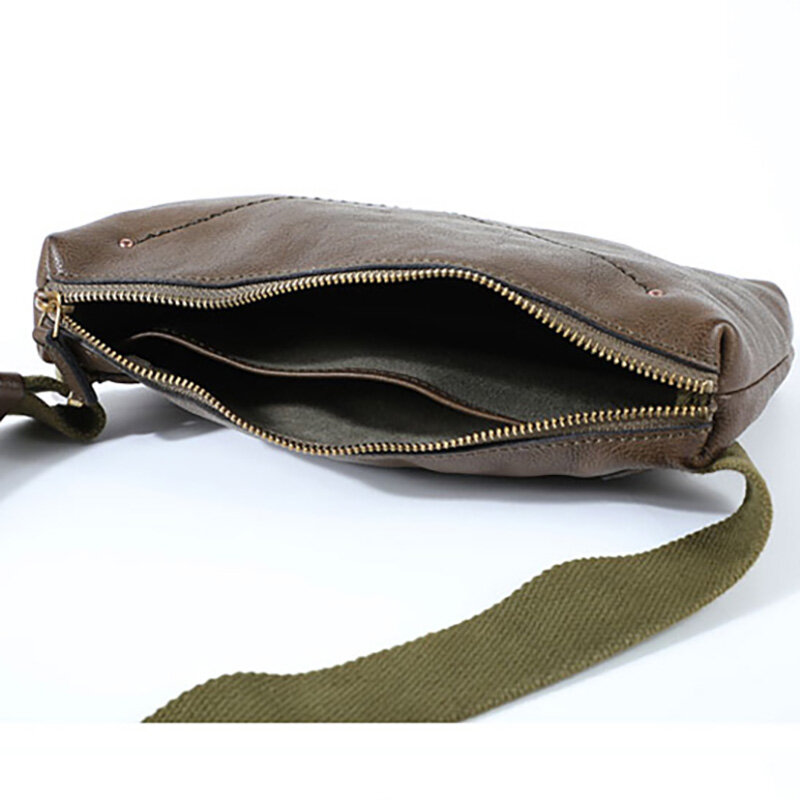 AETOO – sac de poitrine en cuir cousu à la main pour hommes, sac incliné en cuir à tête horizontale, sac à une épaule pour hommes